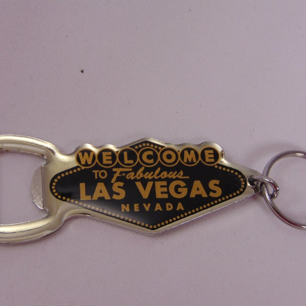 WELCOME to Fabulous LAS VEGAS Nevada Key Ring w/Bottle Opener
